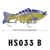 Funpesca 10cm 15.61g Hard Plastic 3d Bionic Eyes Freshwater Saltwater Bass Top Water Jointed Fish Lures - Color D