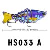 Funpesca 10cm 15.61g Hard Plastic 3d Bionic Eyes Freshwater Saltwater Bass Top Water Jointed Fish Lures - Color C