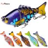 Funpesca 10cm 15.61g Hard Plastic 3d Bionic Eyes Freshwater Saltwater Bass Top Water Jointed Fish Lures - Color C