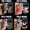 1pc Popper Lure Skull Fishing Lure Artificial Bait + 1pc Mask Magic Scarf Headband Balaclavas - (208-2+MS-059)