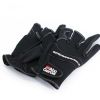 ABU Garcia Fishing Gloves Three Fingers Cut Lure Anti-Slip Leather Gloves PU Outdoor Sports Fingerless Gloves 1Pair High-Quality - M