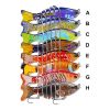 Funpesca 10cm 15.61g Hard Plastic 3d Bionic Eyes Freshwater Saltwater Bass Top Water Jointed Fish Lures - Color C