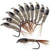 5-30Pcs Black Back Rabbit Ear Wire Nymph Flies Trout Fly Fishing Lures 10# For Freshwater Saltwater - Pack Of 20Pcs