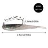 10pcs Lure Artificial Lure With Hook; Small Gray Fish Simulation Soft Bait - No Hook(luminous) - 10pcs