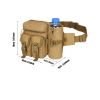 Tactical Waist Bag Denim Waistbag With Water Bottle Holder For Outdoor Traveling Camping Hunting Cycling - Khaki