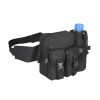 Tactical Waist Bag Denim Waistbag With Water Bottle Holder For Outdoor Traveling Camping Hunting Cycling - Black Python Pattern