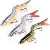 3pcs 8 Segment Fishing Lure Multi Jointed Artificial Bait Slow Sinking Bionic Fishing Bait Ice Fishing Gear - 392 (3pcs With Box)