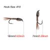 5-30Pcs Black Back Rabbit Ear Wire Nymph Flies Trout Fly Fishing Lures 10# For Freshwater Saltwater - Pack Of 5Pcs