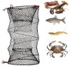 1pc Collapsible Fishing Net; Portable Folding Trap Cage For Minnow Fish Shrimp Crab Lobster; Fishing Accessories - Black