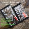 4 Packs Fishing Lure Wraps Clear PVC Protective Covers - Black - 4 Pack Large 7.48in x 3.89in