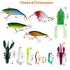 383Pcs Fishing Lures Tackle Box Bass Fishing Animated Lure Crankbaits - Multi-color