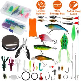 383Pcs Fishing Lures Tackle Box Bass Fishing Animated Lure Crankbaits - Multi-color