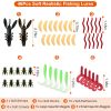 101Pcs Fishing Lures Kit Soft Plastic Fishing Baits Set Spoon Fishing Gear Tackle with Soft Worms Crankbaits Box  - Lure Kit