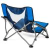 Compact Low Profile Outdoor Folding Camp Chair with Carry Case - Royal Blue - Royal Blue