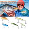 101Pcs Fishing Lures Kit Soft Plastic Fishing Baits Set Spoon Fishing Gear Tackle with Soft Worms Crankbaits Box  - Lure Kit