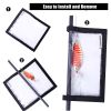 4 Packs Fishing Lure Wraps Clear PVC Protective Covers - Black - 4 Pack Large 7.48in x 3.89in