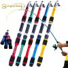 Sougayilang Travel Telescopic Fishing Rod Glass Fiber Fishing Pole - Blue