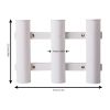 Goture Boat Fishing Rod Holder; 3 Rod Tube Plastic Holder Fishing Tackle Tool - White