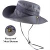 Bucket Hat Summer Men Women Fishing Boonie Hats UV Protection Long Large Wide Brim Hiking Sun Hat Outdoor Cap - Beige