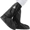 Black Waterproof Rain Boot; Shoe Cover With Reflector; High Top Clear Shoes Dust Covers For Motorcycle Bike - White - S