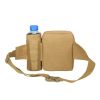 Tactical Waist Bag Denim Waistbag With Water Bottle Holder For Outdoor Traveling Camping Hunting Cycling - Desert Digital