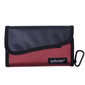 Kylebooker Fishing Soft Bait Binder Wallet Case Lure Tackle Storage Bag - Red