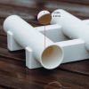 Goture Boat Fishing Rod Holder; 3 Rod Tube Plastic Holder Fishing Tackle Tool - White