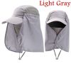 1pc Unisex Sun Shadow; Outdoor Mountaineering Sun Visor; Fisherman Hat; Fishing Cap; Fast Drying Cap - Light Grey