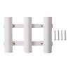 Goture Boat Fishing Rod Holder; 3 Rod Tube Plastic Holder Fishing Tackle Tool - White