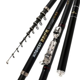 Corrugated Longji Fishing Rod Rocky Rod Light Hard Carbon Fishing Rod Hand And Sea Dual-purpose Fishing Gear Set (Option: Bare pole2.7M)