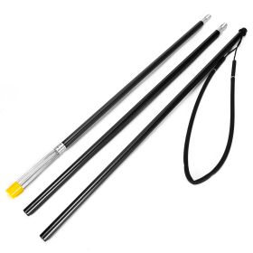 Stainless Steel Barbed Harpoon Head Fishing Fork (Color: Black)