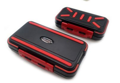 Waterproof Lure Box Double-Sided Large Fish Hook Box (Option: B Black red L)