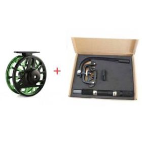 Fly fishing wheel CNN cutting fly wheel (Option: Green-A5 with winder)