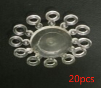 White Carp Plastic Fishing Group Accessories (Option: White-Small-20PCS)