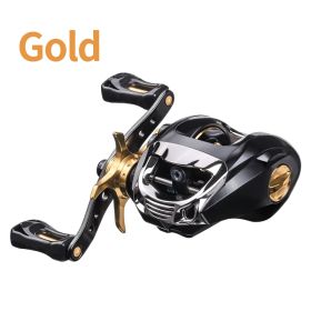 Metal Raft Fishing Reel Luya Hit Black Long Cast Anti Blast Line (Option: Gold-Right hand)