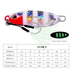 Long Throw Submerged Metal Decoy Fishing Gear (Option: Color C-40G)