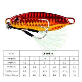 Long Throw Submerged Metal Decoy Fishing Gear (Option: Color B-40G)